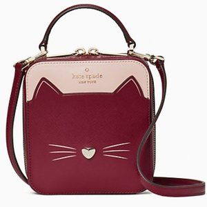 Kate Spade Meow Cat Daisy Pink Crossbody Purse NWT